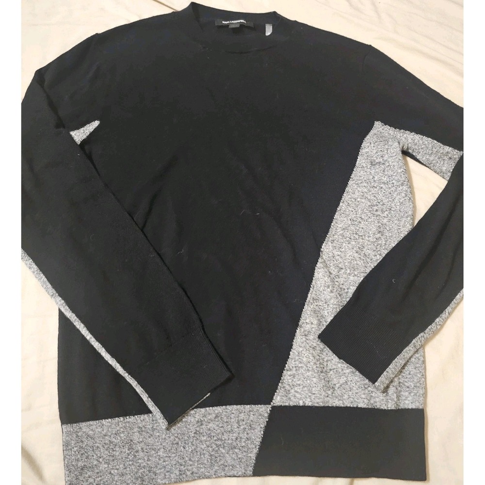 Karl Lagerfeld Paris Asymmetric Color Block Wool Cashmere Blend Sweater - Size S